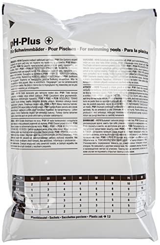 BAYROL pH-Plus Granulat 1,5 kg zur -Wert-Korrektur - sehr einfache Dosierung - 3 x 500 g Dosierbeutel - leichtlöslich - pH-Regulierung, Weiß