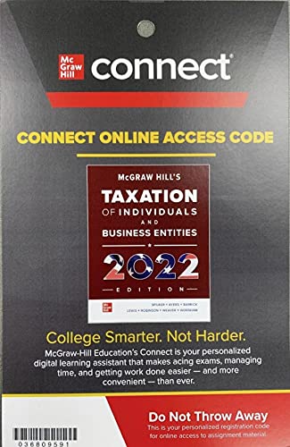 Connect Access for McGraw Hill's Taxation of Individuals and Business Entities 2022 Edition