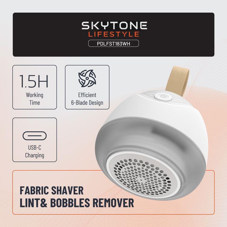Image of SKYTONE Lint Remover for Clothes, Clothes Fuzz Remover for All Woolen Clothes, Shirts, Jackets, Burr Remover, Pill Remover from Carpets, Curtains (White)