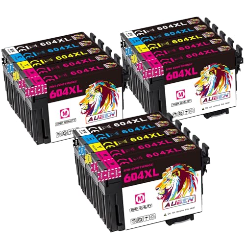 AUBEN Cartuchos de Tinta compatibles con Epson 604 604XL Multipack para Epson Expression Home XP-2200 XP-2205 XP-3200 XP-3205 XP-4200 XP-4205, Workforce WF-2910 WF-2930 WF-2935 WF-2950