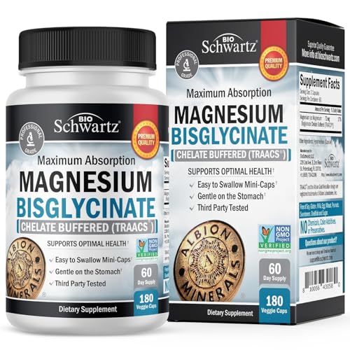 Magnesium Bisglycinate Chelated Supplement - High Absorption...