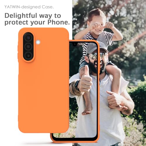 Image of YATWIN Silicone Case for Samsung Galaxy A17 4g /5g, Soft-Touch, Shockproof, DustProof, Antiskid Phone Cover for Samsung Galaxy A17 4g /5g - Orange