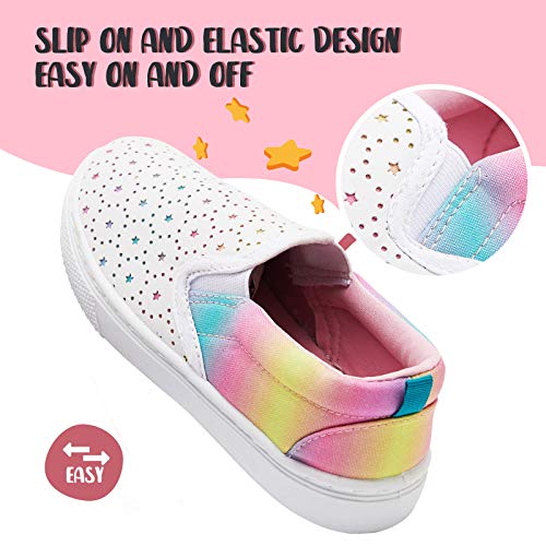 Image of K KomForme Boys & Girls Slip on Shoes, Toddler Canvas Walking Shoes | Lightweight, Comfortable