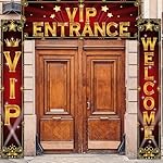 3 Pcs VIP Party Door Banner Decorations VIP Welcome Entrance Movie Night Star Photography Door Decor for Music Award Home Film Supplies Favors