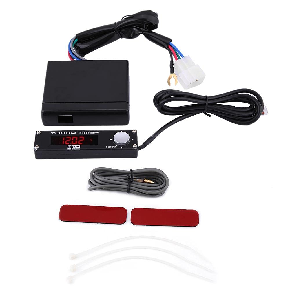 Qiilu Dispositif de minuterie Turbo, moteur universel Auto LED Dispositif de minuterie Turbo Ralentisseur de temps de stationnement LED numérique 41001-AK009 (lumière rouge)