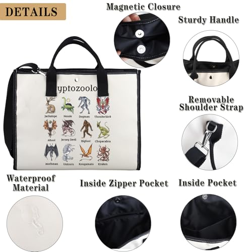 GJTIM Cryptozoology Gift Cryptozoology Tote Bag Cryptid Lover Biologist Gift Cryptid Monster Present3