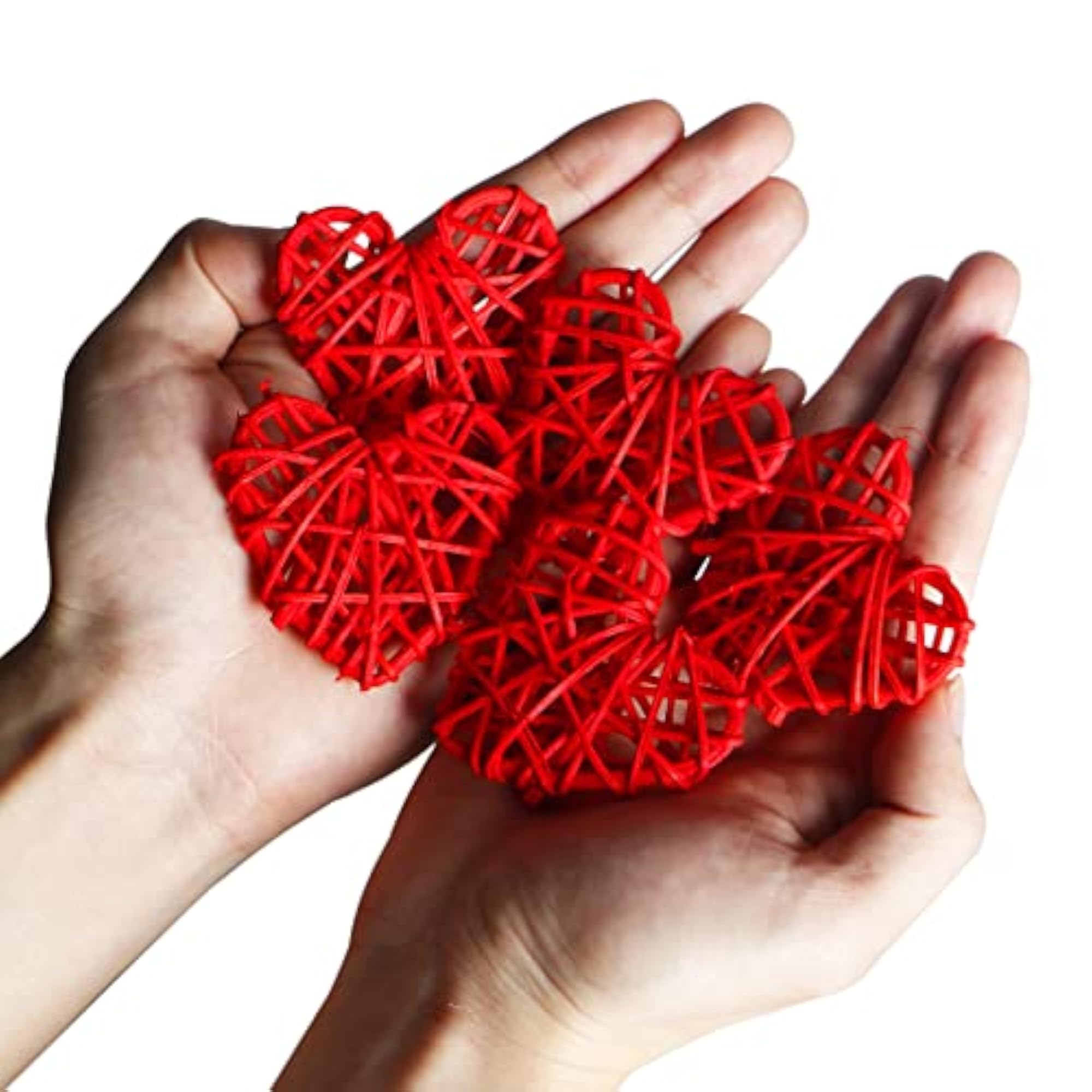 Valentine's Day Heart Shaped Rattan Balls