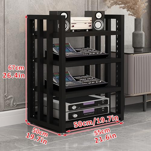 Rangement multimédia pour jeux avec un design noir profond