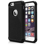iPhone 6 Case, MagicMobile® Rugged Dual Durable Armor Case for iPhone 6 Impact Resistant Shockproof Double Layer Hard Shell Case with Soft Flexible Black Silicone Skin Cover [ Color: Black ] (Compatible Only with iPhone 6 [4.7])