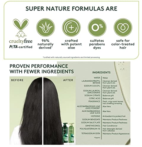 Super Nature Potent Aloe Gentle Moisture Shampoo And Conditioner Sulfates Free, 30 Fl Oz #TOP2