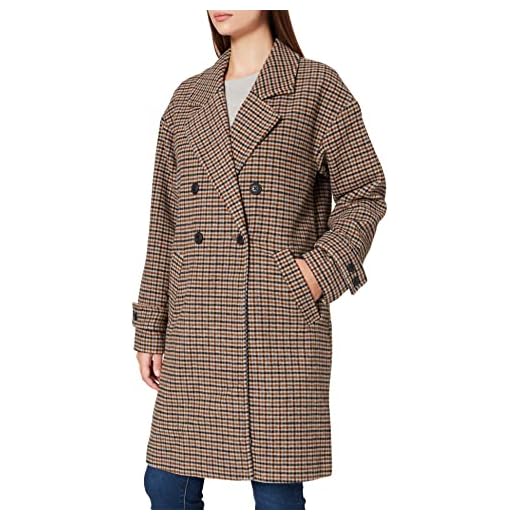 VERO MODA VMELSIE Jacka med lång ull GA kappa, Emperador/Checks:, XS