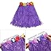 Fortuning's JDS Girl's elastic Hawaiian hula dancer grass skirt with flower costume set -purple Birthday Tropical Party Decorations