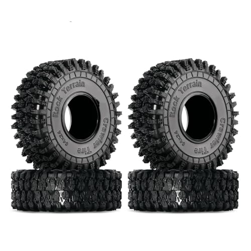 Pneus de chenille 1.0 super doux 64x24mm pour mise à niveau RC Axial SCX24 et FCX24