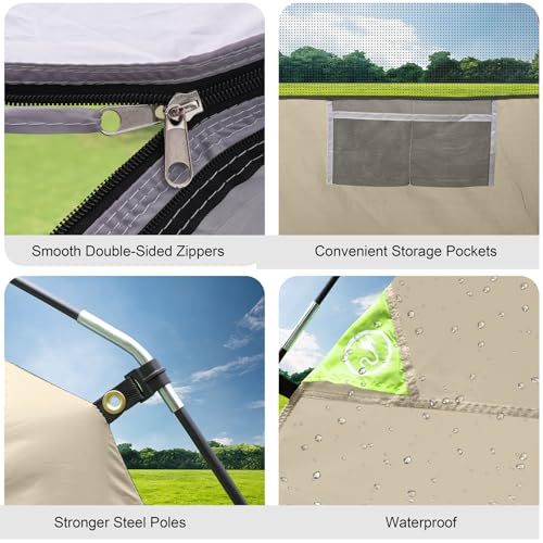 Image of CAMPROS CP Tents for Camping 2 /4 /6 Person, Waterproof Windproof Dome Tent