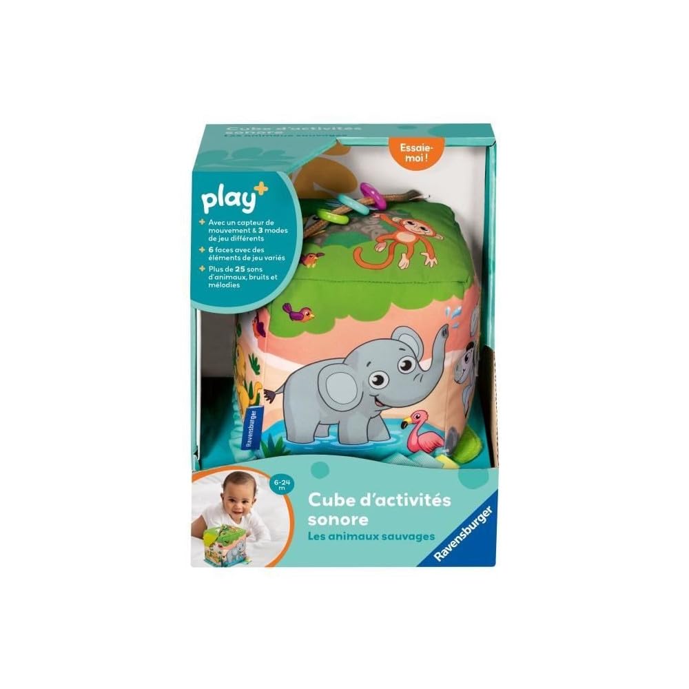 Ravensburger -Play + - My Heavy Duty Activity Cube - Od 6 miesięcy - Wersja francuska - 34009