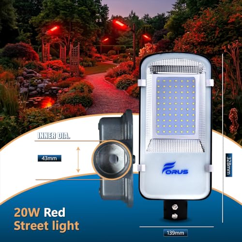 Image of Forus 20W Red Street Light Outdoor LED IP66 Waterproof Decorative Focus Lamp for Road Garden Events Security Terrace Landscape Pathway Building Festival Stage Party Celebration Lighting - 1 Pc