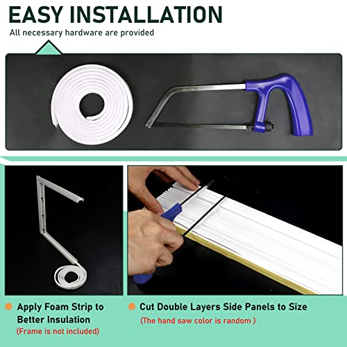 Flehomo Window Air Conditioner Side Panels With Double Layers, Adjustable Insulation Ac Side Panel, Window Unit Replacement Screen, Fits Up To 17" X 10", White #TOP5