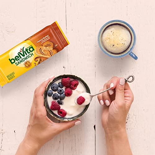 Belvita Breakfast Sandwich Peanut Butter Breakfast Biscuits, 8 Packs (2 Sandwiches Per Pack) #TOP4