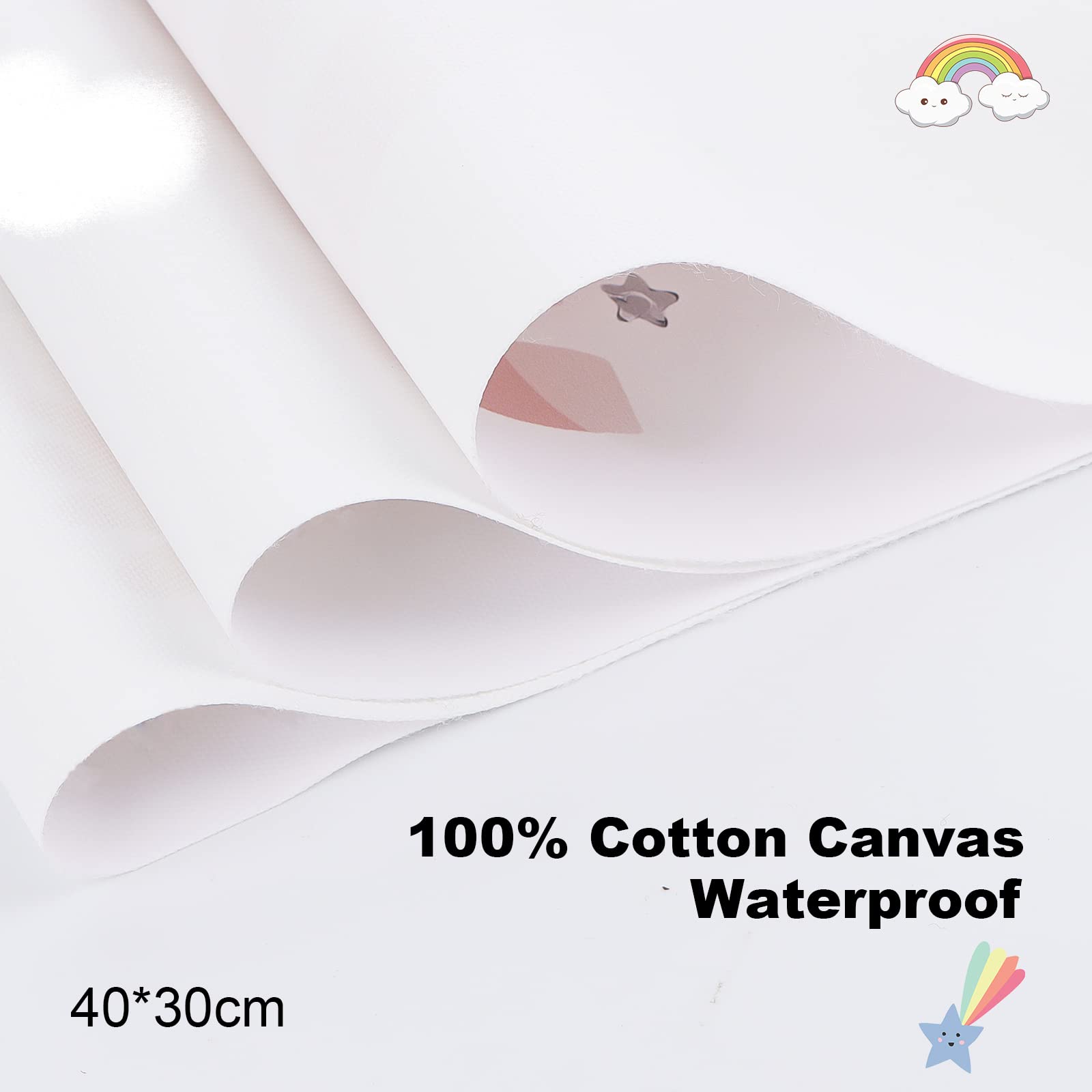 Encuryna Set di 3 Poster Decorativi per Cameretta dei Bambini, Motivo Arcobaleno/Fiore/Farfalla, Senza Cornice, Soggiorno, Camera da letto, Decorazione da Parete per Ragazzi Ragazze (30 x 40cm)