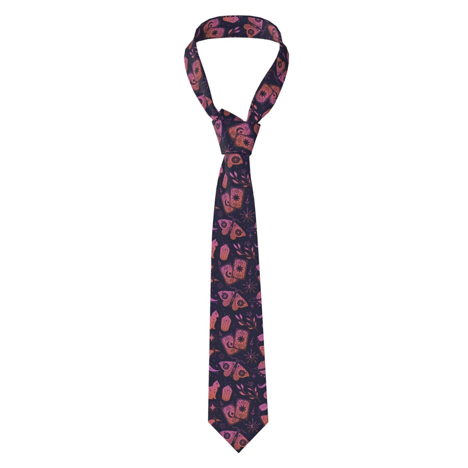 ZORIN Men Necktie Neck Tie 3d Esoteric Tarot Cards Men'S Business Suit Tie Formal 8cm Neckwear Costume Accessory For School Working Party Favor Wedding