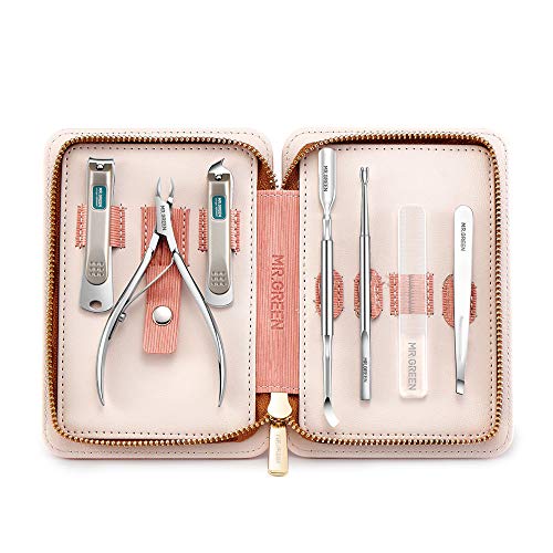 Maniküre Pediküre Set, 7-teiliges professionelles Nagelpflege Nagelknipser etui, Nageletui Reise Beauty Kit mit…