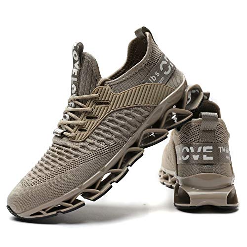 Image of Chopben Men's Running Shoes Blade Non Slip Fashion Sneakers Breathable Mesh Soft Sole Casual Athletic Walking Shoes