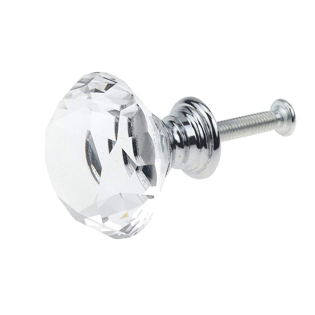 HTTGDGDH 30Mm Crystal Glass Ball Design Knobs Cupboard Pulls Drawer Knobs Kitchen Cabinet Handles Furniture Handle Hardware Knob,