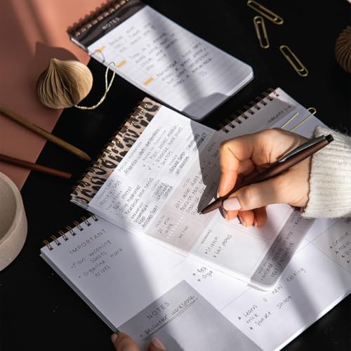 PAPERORA A4 Haftalık Ve Günlük 3’lü Masaüstü Süresiz Planlayıcı Set – Leopar