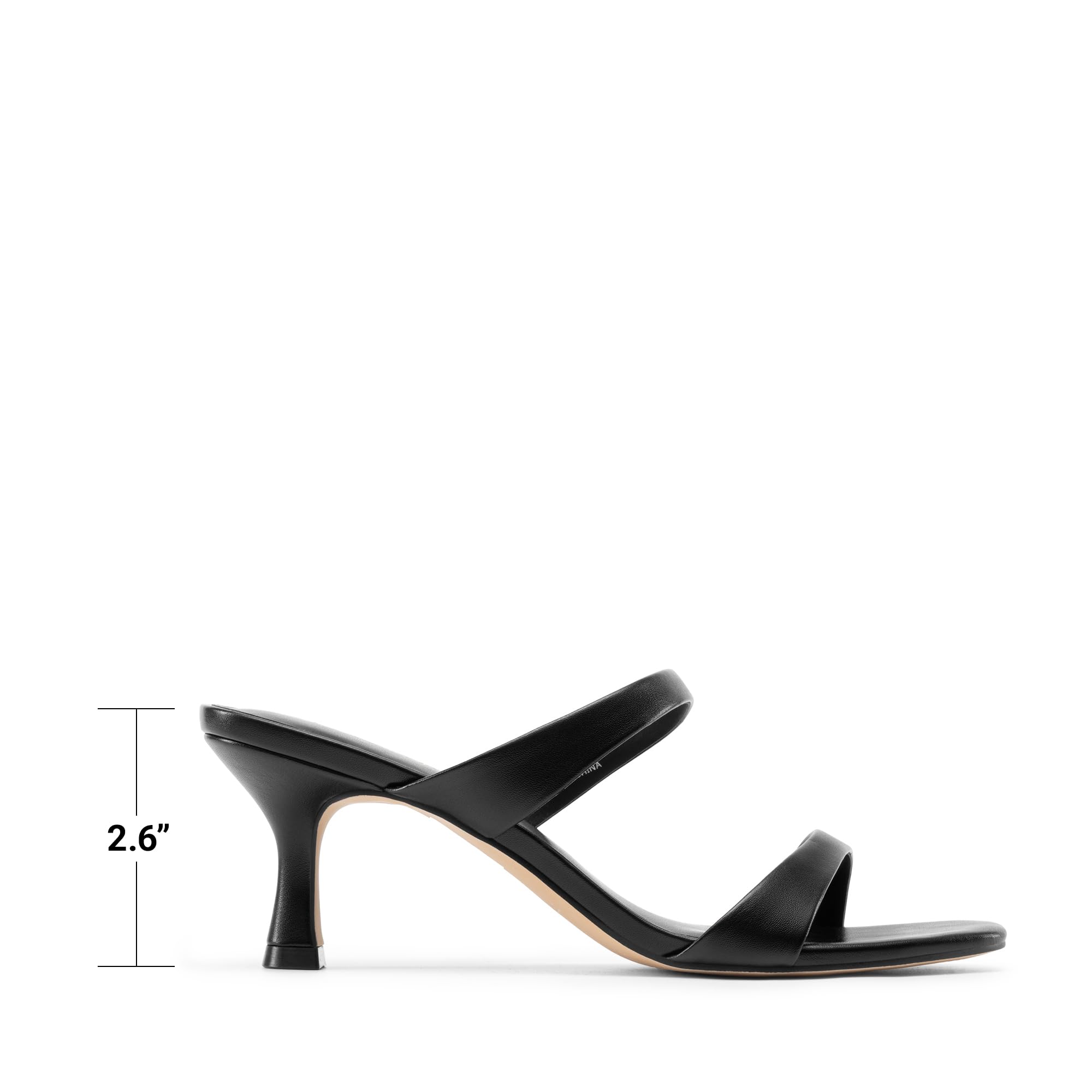 DREAM PAIRS Sandali da donna con tacco basso, punta quadrata, con due cinturini, stile casual, estivi