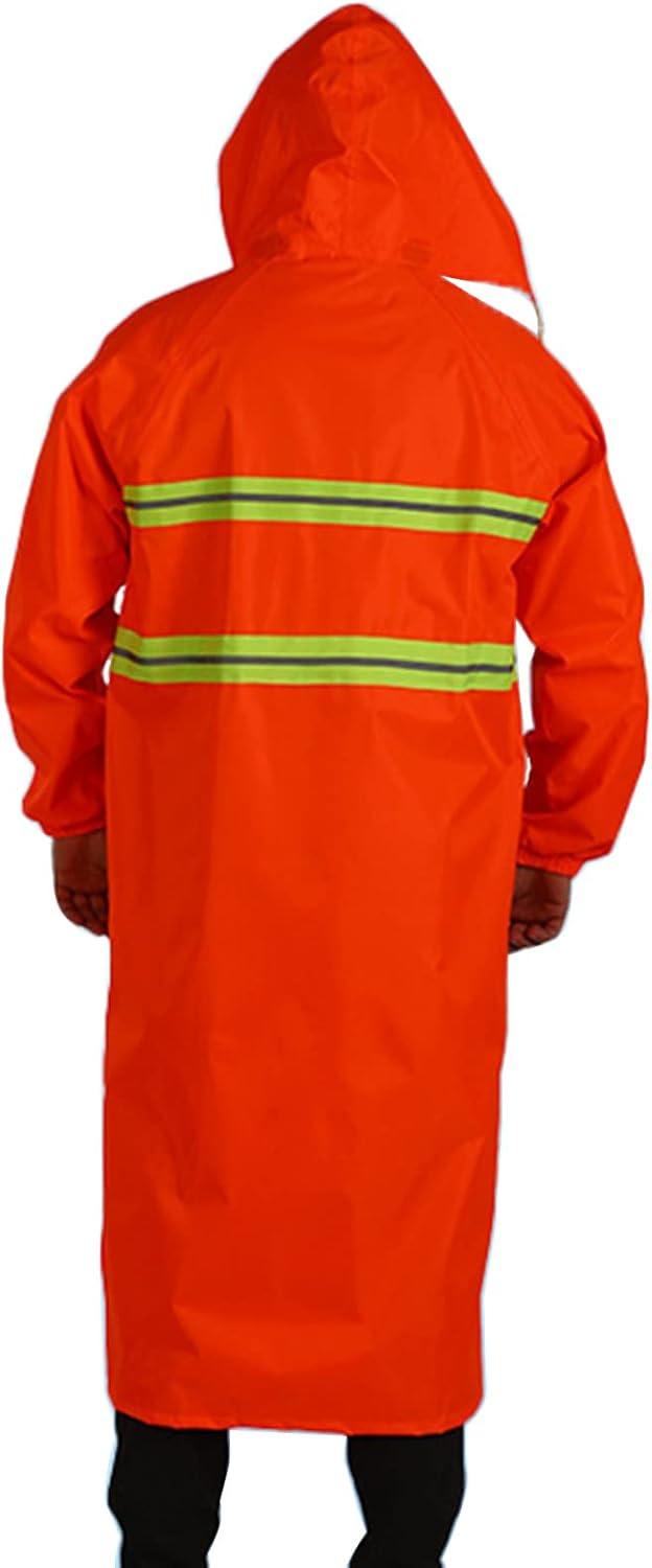 Waterproof Rain Hooded High Visibility Long Rain Construction Reflective Rain Rain Coat Rain Gear
