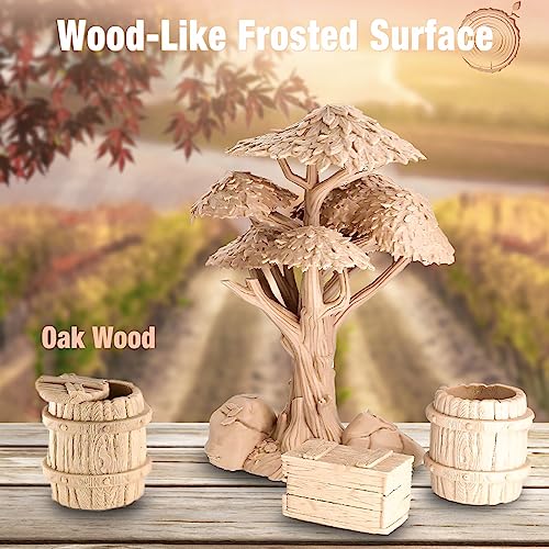 Image of OVV3D Wood PLA Filament 1.75mm, 3D Printer Filament, White Oakwood PLAFilament More Than 30% Real Wood Fiber, Matte and Frosted, 1.75 PLA 3D Printing Filament, 1kg