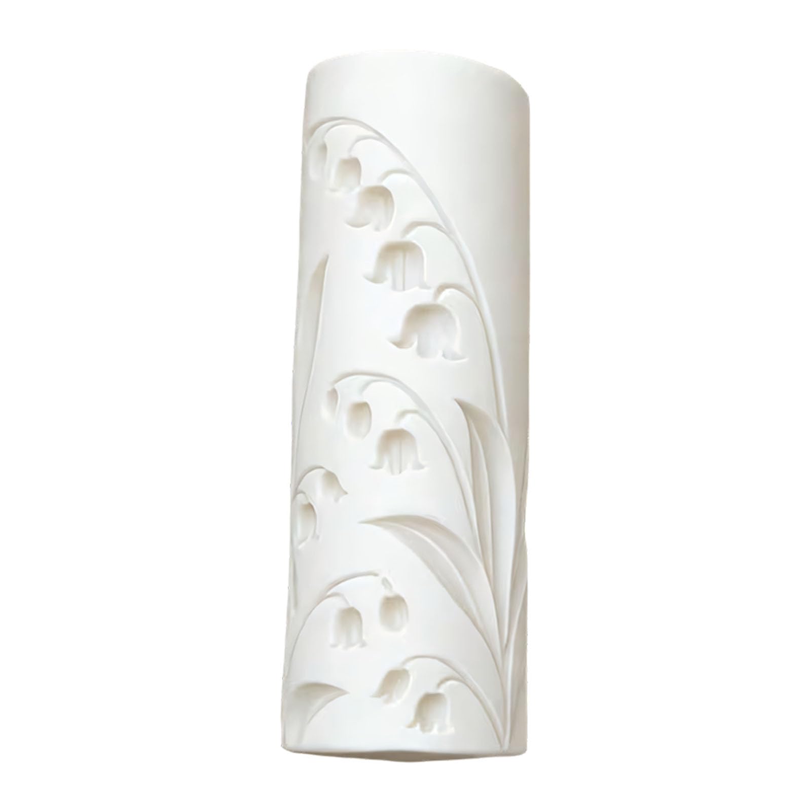 Mekalero Artistic 3D Print Polylactic Acid Pottery Roller Featuring Delicate Florals Embossing for Decoration Artistic Rollingpin