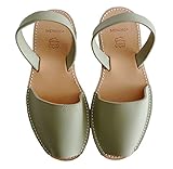 Auténticas Avarcas menorquínas, Abarcas, Albarcas, Sandalias (35, Natural, Box)