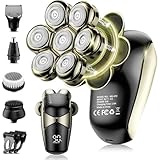 SHPAVVER Head Shavers for Bald Men: 5-in-1 Electric Bald Razor-IPX7 Waterproof Wet/Dry Shaving-Rechargeable 7D Rotary Shaver Grooming Kit-LED Display & Type-C Charge SHPAVVER Head Shavers for Bald Men: 5-in-1 Electric Bald Razor-IPX7 Waterproof Wet/Dry Shaving-Rechargeable 7D Rotary Shaver Grooming Kit-LED Display & Type-C Charge