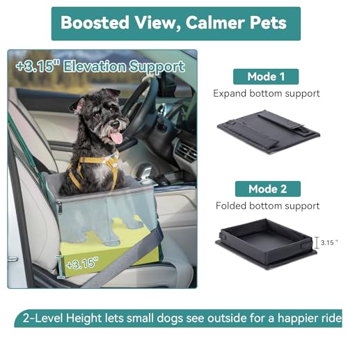 Image of A 4 Pet Dog Booster Car Seat, Under 25 lbs, Patent Buckles