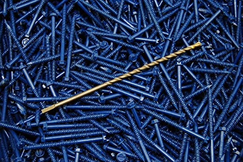 150 PCS Hex Washer Head 3/16 x 3-3/4 Concrete Masonry Screws Tapcon Anchor & Bit for DIY Real Men
