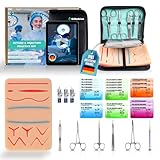 Dimedsion Chirurgisches Nahtset mit Venen und Freischnittbereich | Suture Practice Kit für das Üben von Nahttechniken, Nähset Medizin, Chirurgische Instrumente, Nahtset Übung Medizin, Suture Kit