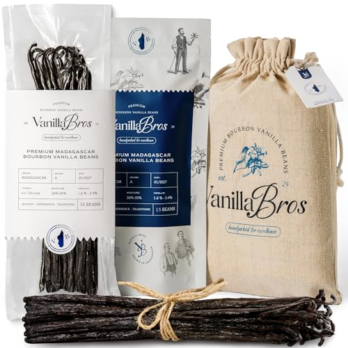 15 Madagascar Vanilla Beans Grade A - Gourmet Bourbon Vanilla
