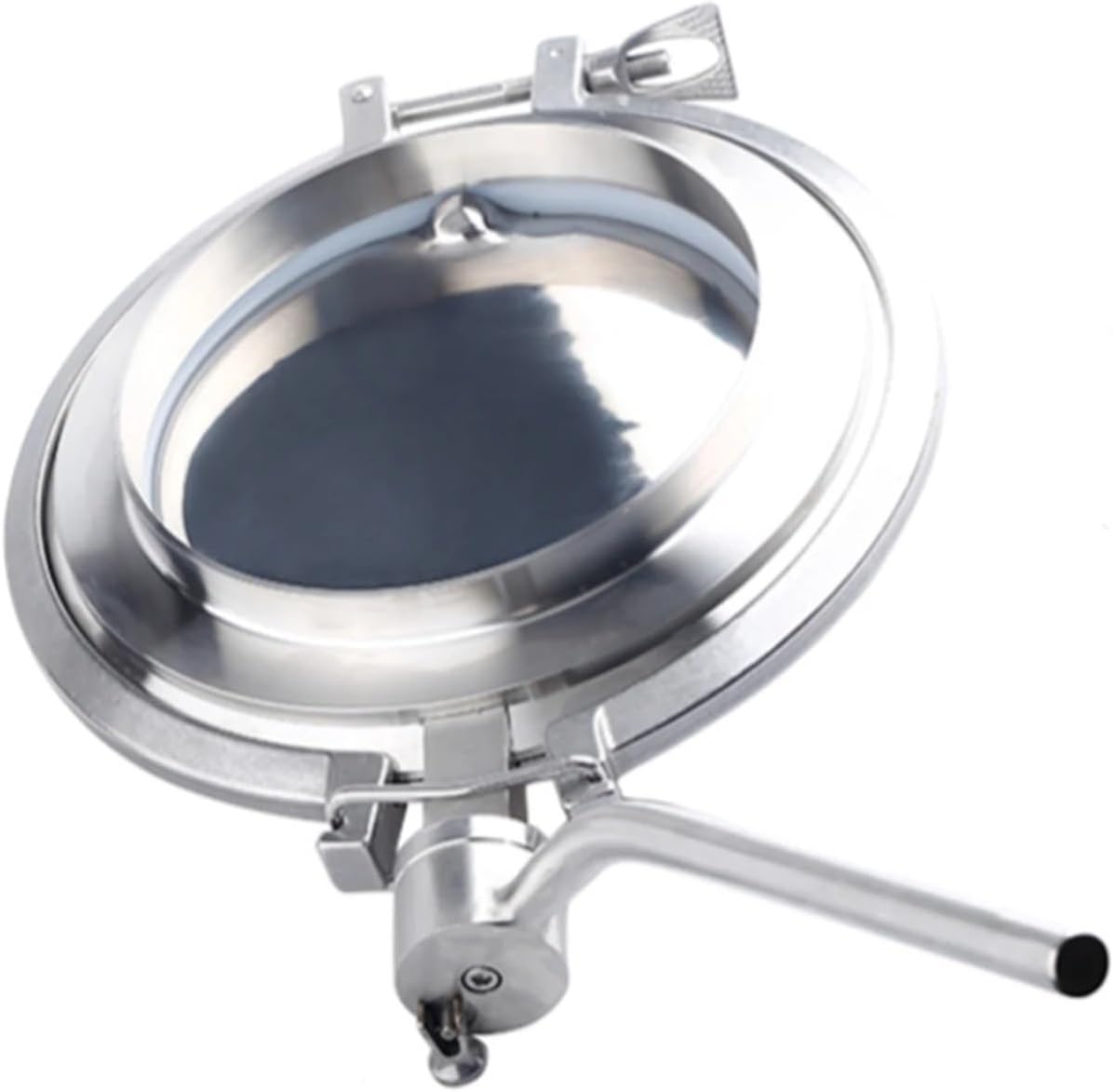 6" DN150 Stainless Steel 304 Sanitary Powder Butterfly Valve Welding Pipe OD 154mm Silicone Sealing