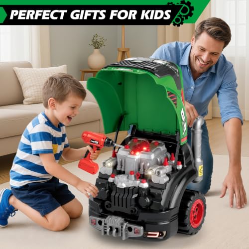 Jumlys Large Truck Engine Toys for Kids Boys Ages 3-8, Truck Builder Kit by Jumlys - Used condition - Image 8
