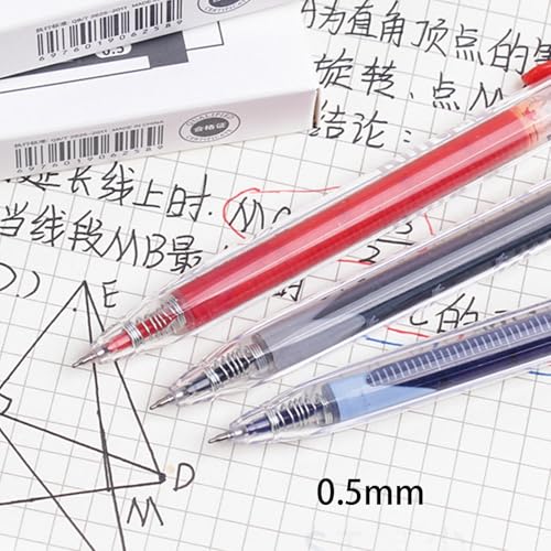 Bolígrafos retráctiles tinta roja gel 6 pcs 0.5mm miniatura 7