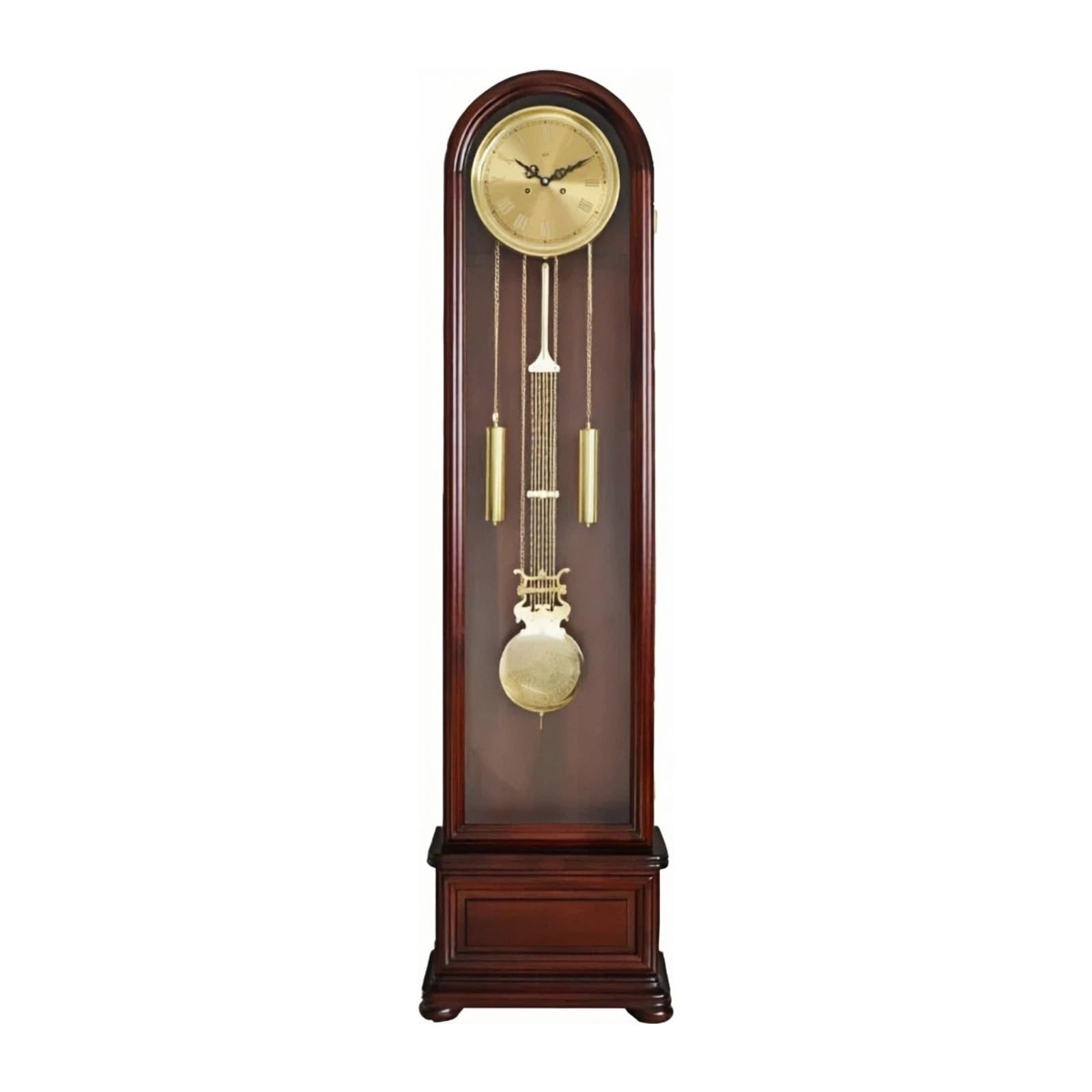 WANGHAI-666 Grandfather Clocks Wood Grandfather Clock Floor Mechanical Pendulum Chimes for Home Decor