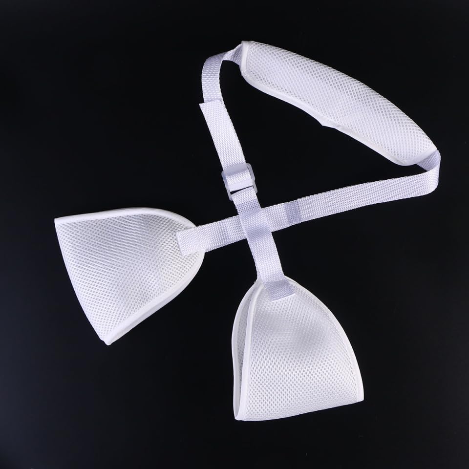 1 Pc Mesh Arm Sling - Breathable Shoulder Immobilizer for Fractured Forearm Support Adjustable Wrist and Elbow Strap for White 44.8 x 5.7 In