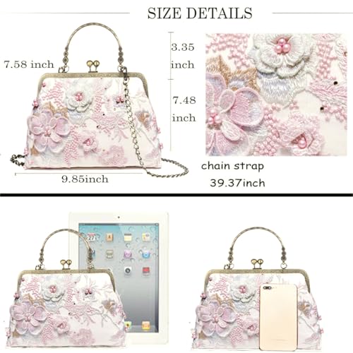 Image of Evening Bag Vintage Purse Kiss Lock Purses and Handbags for Women Formal