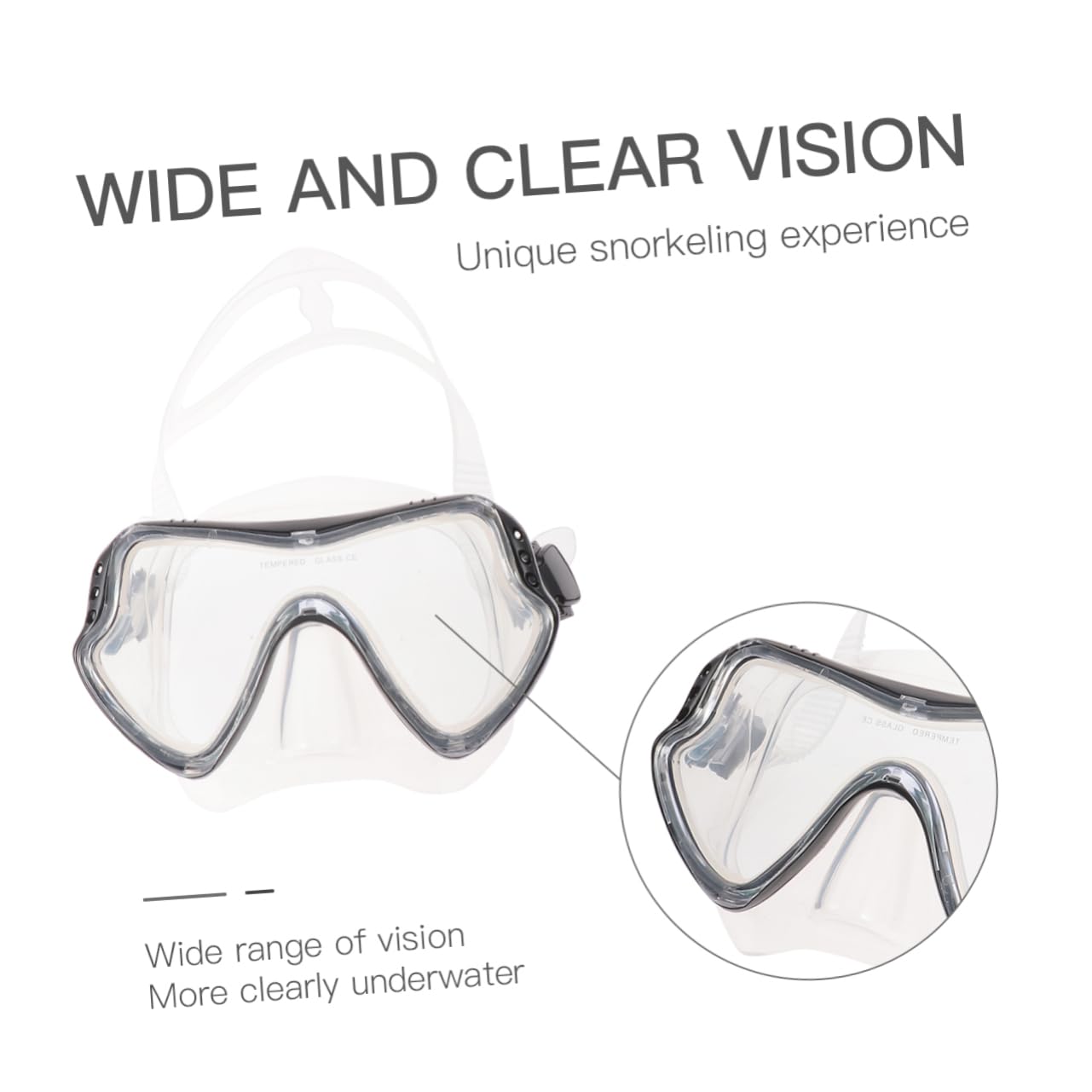BESPORTBLE Máscara de Snorkel de Silicona Conjunto y Espejo Equipo de Snorkel de Silicona para Hombres y Mujeres Transparente para Uso Playa y Mar