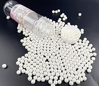 Sprinkles White Pearl Sugar Candy 7mm 120g/ 4.2oz Baking Edible Cake Decorations Cupcake Toppers Cookie Decorating Ice Cream Toppings Celebrations Shaker Jar Wedding Shower Party Christmas Supplies