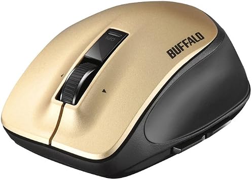 Buffalo BSMLW505MGD Wireless Laser Premium Fit Mouse Medium Gold