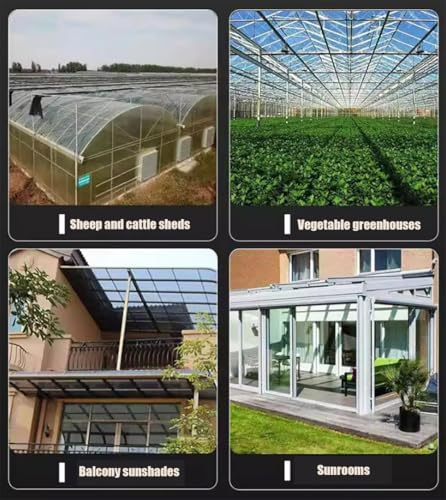 Paneles de policarbonato transparente de 1x5m y 1mm para techos de terrazas 8