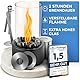 Edelfeld - Wärmender Tischkamin für Garten Terrasse Balkon Tisch Deko - Bioethanol Tischfeuer für Indoor & Outdoor - Verstellbare Flamme - Bio Ethanol Kamin inkl. Flammenringe und Schwarze Dekosteine
