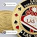 Rabihike Poker Card Guard, Weights for Poker, Poker Gifts for Men, Poker Card Protector, Poker Accessories, Poker Chips with Plastic Case (Las Vegas)